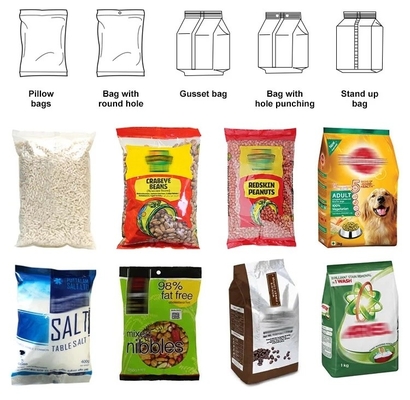 Máy đóng gói hạt tự động đứng Vffs Cân đóng bao Kích thước lớn