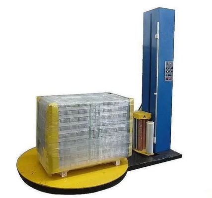 Máy đóng gói thùng carton tự động 8HP Máy đóng gói cuộn màng LLDPE Máy đóng gói pallet
