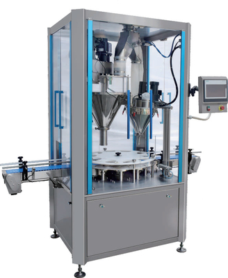 Máy đóng gói bột tự động tuyến tính Máy đóng nắp Auger