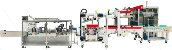 Xà phòng găng tay Máy đóng gói hoàn toàn tự động Máy chiết rót hộp giấy carton